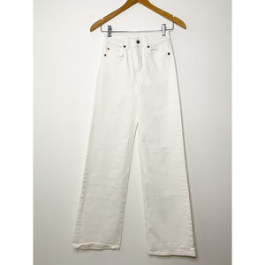 H&M High Waist Flared White Jeans